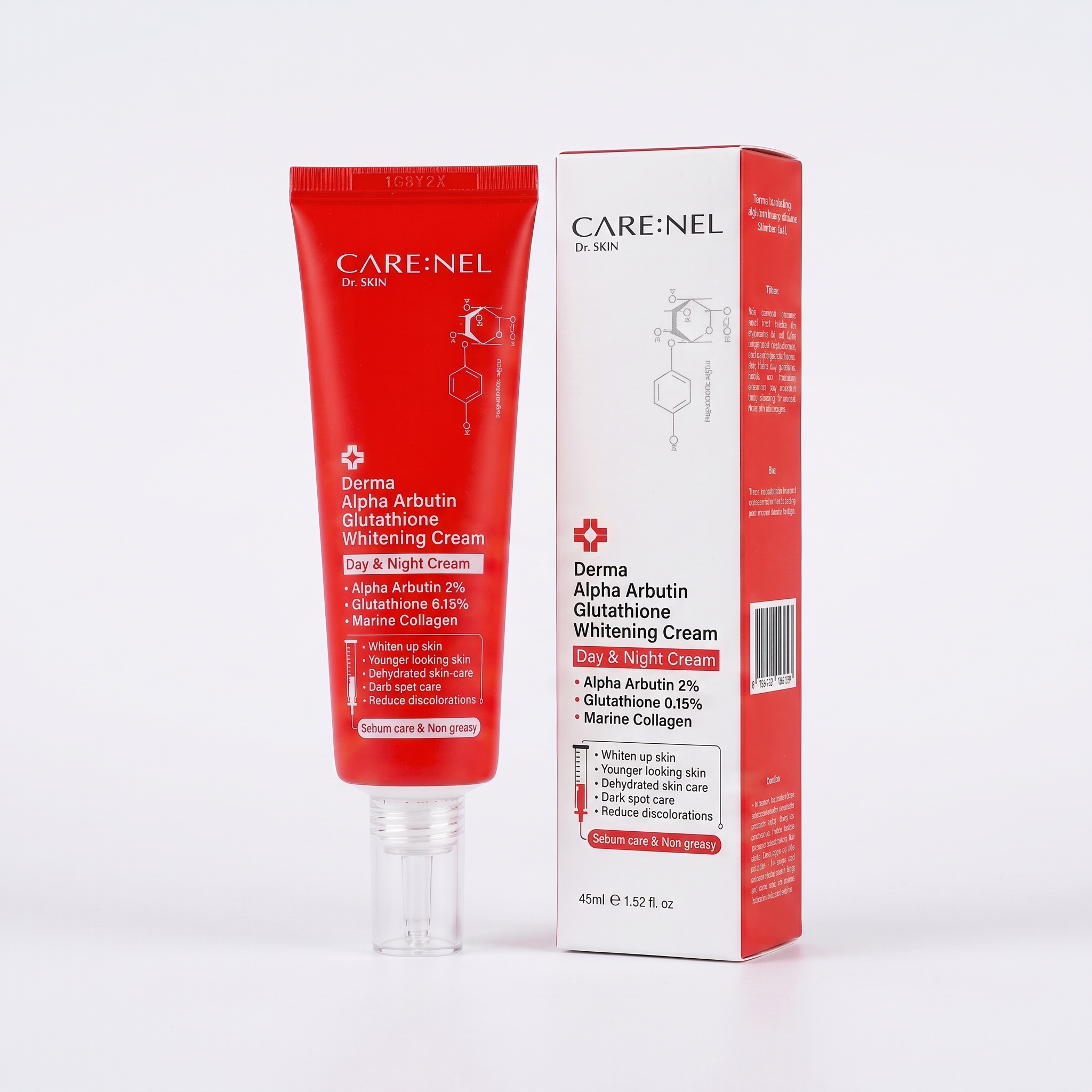 Gemini_Generated_Image_xefuhwxefuhwxefu "CARE:NEL Derma Alpha Arbutin Glutathione Whitening Cream 45ml - Image 1